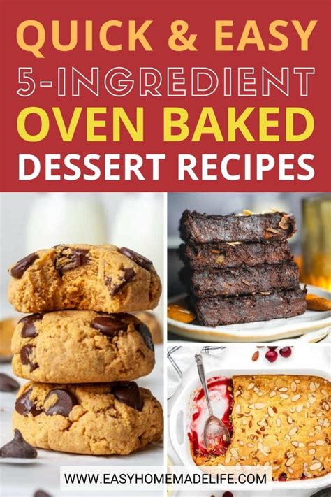 9 Quick And Easy 5 Ingredient Dessert Recipes