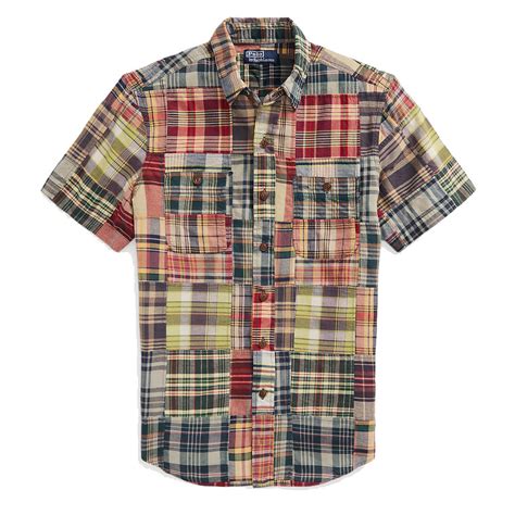 Polo Ralph Lauren Classic Fit Patchwork Madras Workshirt Madras