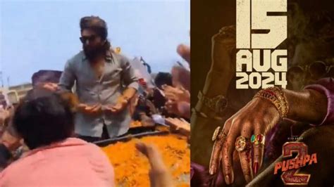 Allu Arjun Creates Fan Frenzy In Vizag Amid Pushpa 2 Shoot See Video