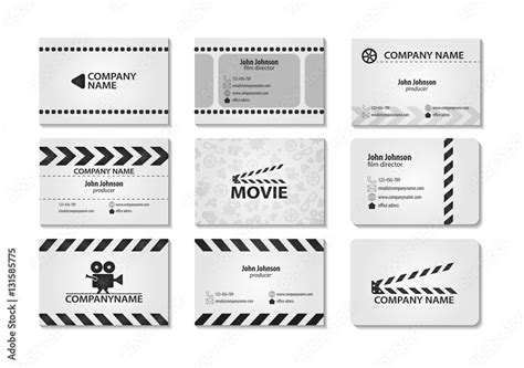 Vector Set Of Creative Business Cards Stock Vector Adobe Stock