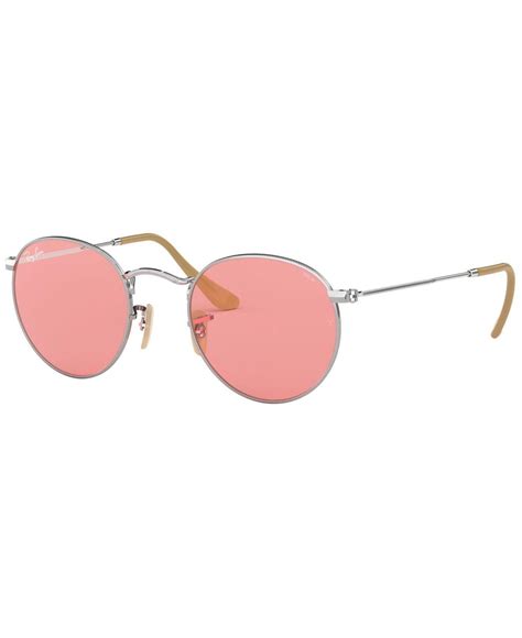 Ray Ban Sunglasses Rb3447 Round Evolve In Silver Pink Pink For Men Save 52 Lyst