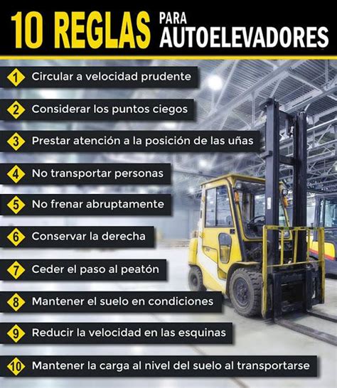 10 Reglas Para Autoelevadores Imprimibles Para Preescolar Infografia