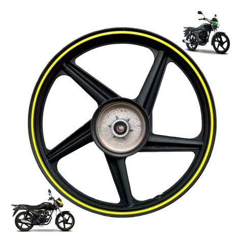 Rin Trasero Aluminio Italika Ft150 Ts s Negro amarillo Envío gratis