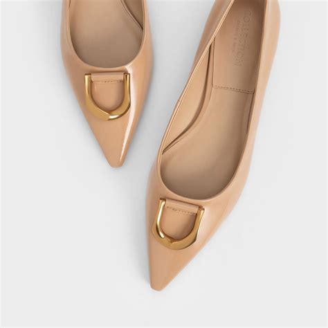 Gabine ガビーヌ レザーバレリーナ Nude CHARLES KEITH チャールズアンドキース 公式通販