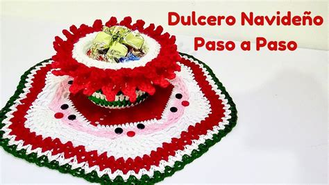 Dulcero navideño Tejido a crochet paso a paso Fácil YouTube