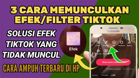 Cara Memunculkan Efek Di Tiktok Cara Mencari Efek Di Tiktok Filter