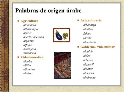 Palabras de origen árabe Enseigner l espagnol Cours espagnol Espagnol