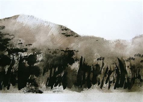 Philippe Giacobino En Paysage Encre De Chine Encre De Chine