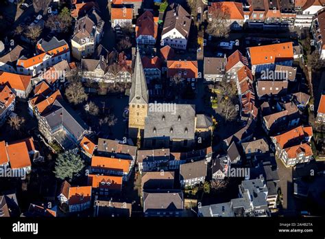 Aerial View Evang St Georgs Church Picturesque Old Town Hattingen