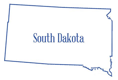 South Dakota Outline Map Digital Art By Bigalbaloo Stock Pixels