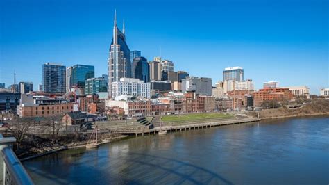 Nashville Skyline On A Clear Winter Day Editorial Stock Photo Image