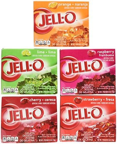 Amazon Jell O Variety Pack Orange Cherry Lime Strawberry