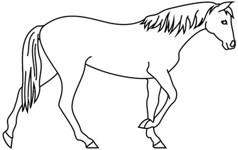 Coloriage Imprimer Un Cheval Qui Marche Turbulus Jeux Pour Enfants