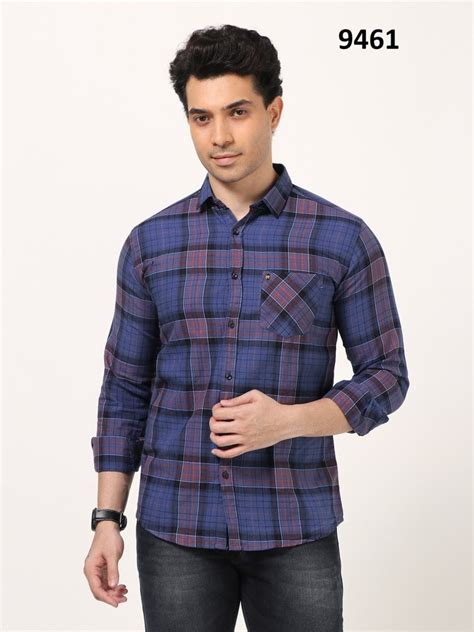 Grandstitch Collar Neck Mens Check Formal Shirt Size M L Xl At Rs 250