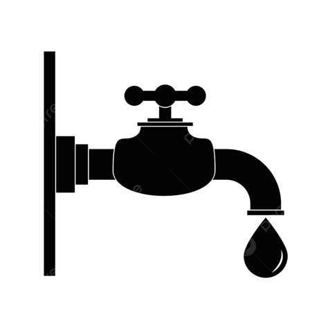 Water Tap Silhouette Png Images Water Tap Icon With Water Drop