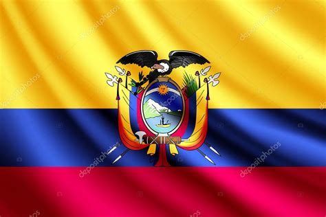 Ondeando La Bandera Del Ecuador Vector Vector De Stock Ivsanmas