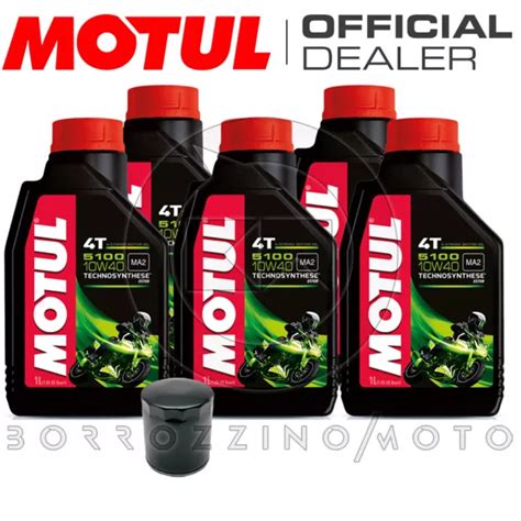 KIT TAGLIANDO OLIO Motul 5100 10W40 Filtro Kawasaki Vn 1700 Vulcan