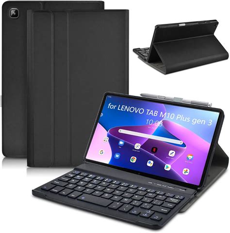 DETUOSI Funda con Teclado de Español para Lenovo Tab M10 Plus 3ra Gen