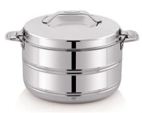 On Lid Polished Model No CAS 8823 Stainless Steel Insulated Casserole