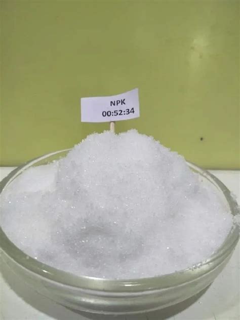 Bio Tech Grade NPK 00 52 34 Water Soluble Fertilizer For Agriculture