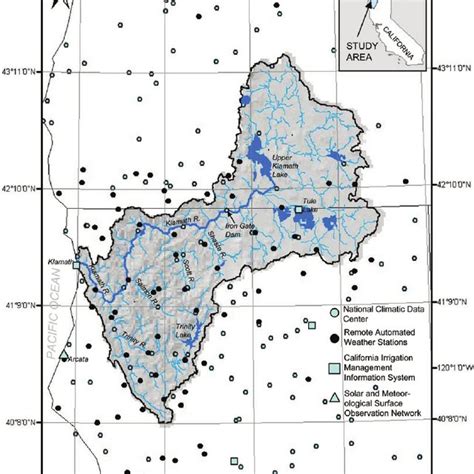 Map of Klamath River Basin, Klamath River study area below Irongate... | Download Scientific Diagram