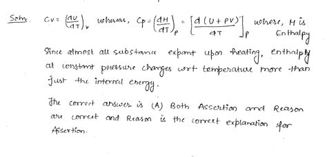 Specific Heat Of A Gas At Constant Pressure Cp Is Greater Than Its