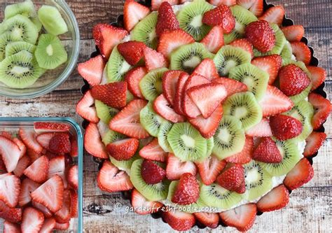 Raw Strawberry Kiwi Tart Garden Fresh Foodie Recipe Food