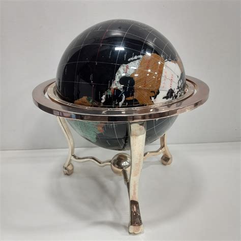 Buy The Semi Precious Stone Globe GoodwillFinds