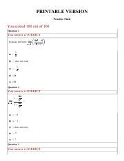 Practicefinal Pdf Printable Version Practice Final You Scored Out