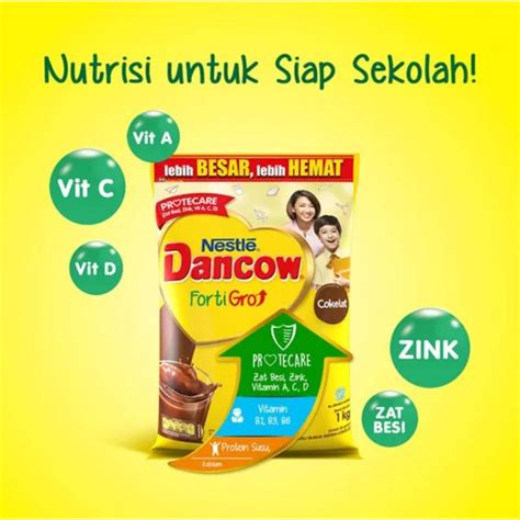 Jual Nestle Dancow Fortigro Susu Bubuk Cokelat Usia Sekolah Pouch Kg