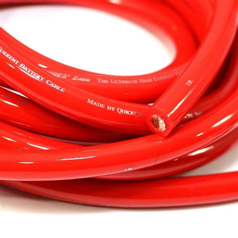 Quickcar Battery Cable Kit Awg Side Mount W Red