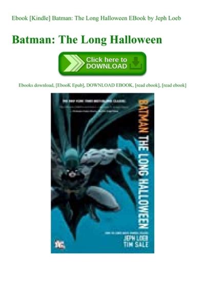 Ebook Kindle Batman The Long Halloween Ebook By Jeph Loeb