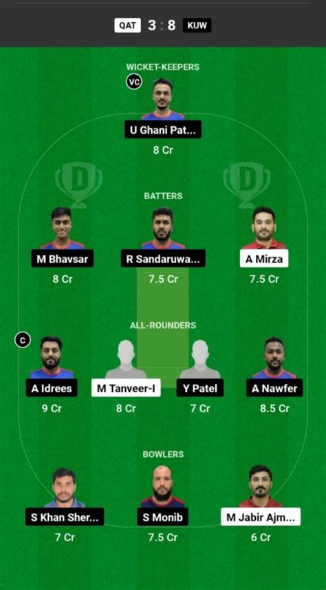 QAT Vs KUW Dream11 Prediction In Hindi Dream11 Team Fantasy Cricket