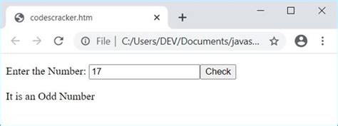 Javascript Program To Check An Even Or Odd Number