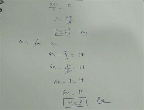 Solve The Following Pair Of Equations By Substitution Method X Y 1