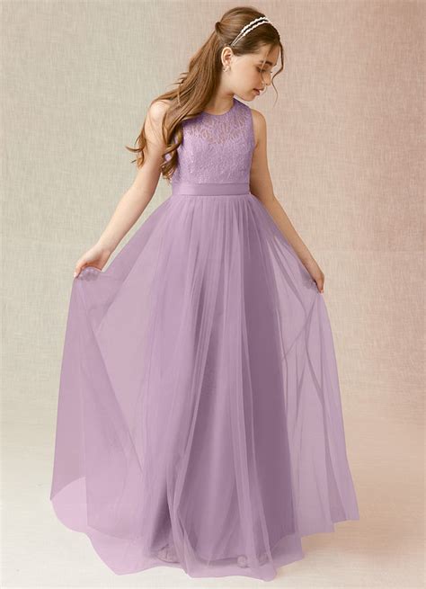 Azazie Georgette Junior Bridesmaid Dress In Wisteria Azazie Ca