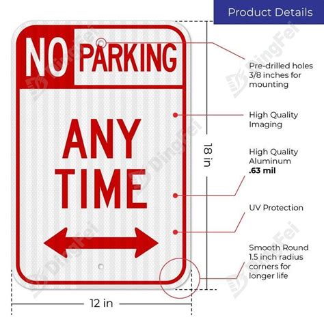 What Is A No Parking Anytime Street Sign Prismatic Reflective Film