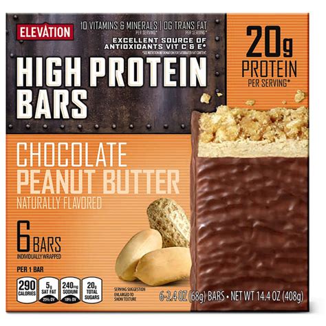 Aldi Elevation By Millville Chocolate Peanut Butter High Protein Bar Same Day Delivery Or Pickup