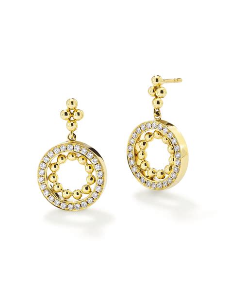 Circus Yellow Gold Diamond Drop Earrings Boodles