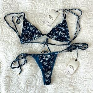 Princess Polly Swim Celia Swimwear Blue And White Floral Bikini Swim Set Poshmark