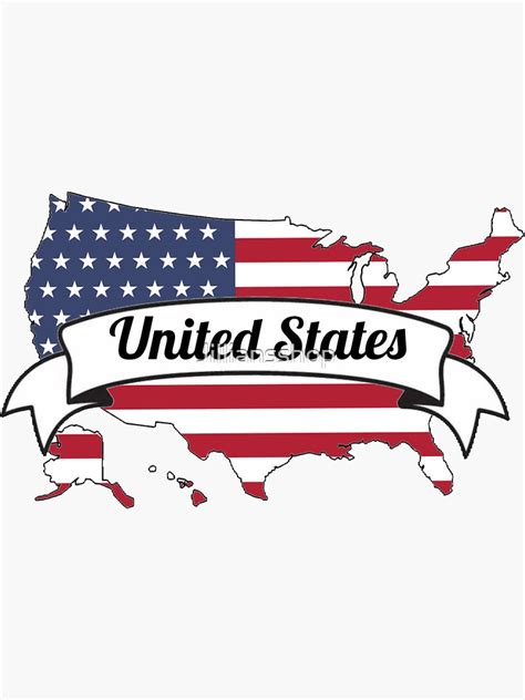 "United States Flag Outline" Sticker for Sale by Jilliansshop | Redbubble