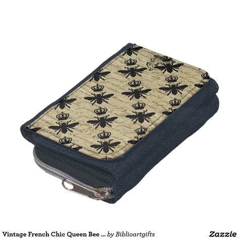 Vintage French Chic Queen Bee Pattern Wallets