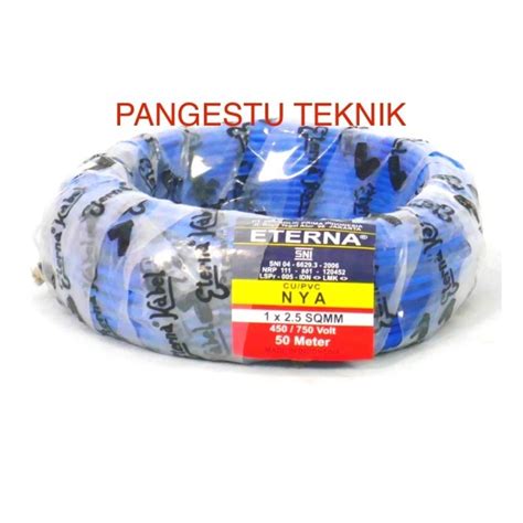 Jual Kabel Nya Mm Biru Eterna Meter Nya Mm Shopee