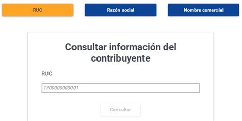 Consulta de Ruc en el SRI en línea Trámites Públicos Ecuador