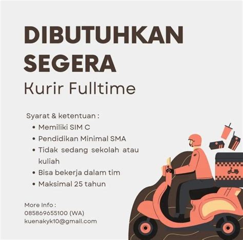 Lowongan Kerja Kurir Di Kuenakyk LokerJogja ID