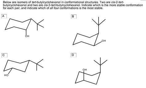 Solved Select The More Stable Conformation Of Chegg