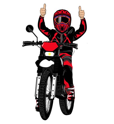 Vector Image For Illustration Of A Dirt Bike Rider 3340180 Vector Art