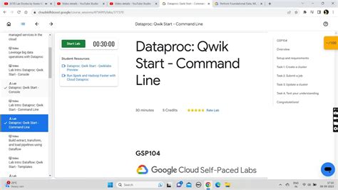 Dataproc Qwik Start Command Line Lab Solution Google Cloud