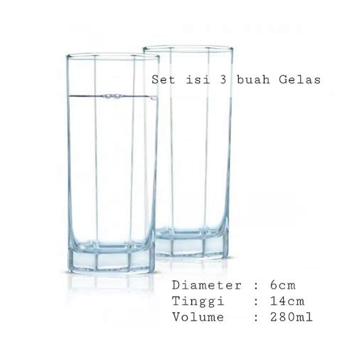 Jual Luminarc Set Isi 3Pcs Gelas Tumbler Octime 280ml Gelas Kaca