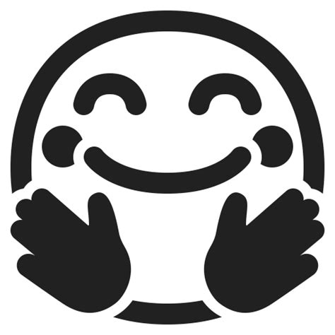 Hugging Face Icon Fluentui Emoji Mono Iconpack Microsoft